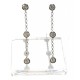 orecchini da donna argento 925 rodiato pendenti catena con punti luce swarovski