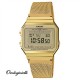 Casio Vintage da uomo donna slim piatto digitale maglia milano oro led crono alarm