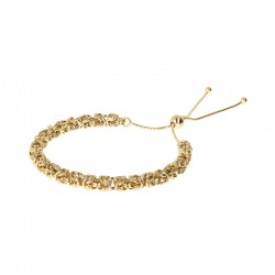 bracciale donna Etrusca gioielli placcato oro 18 kt giallo moda maglia bizantina