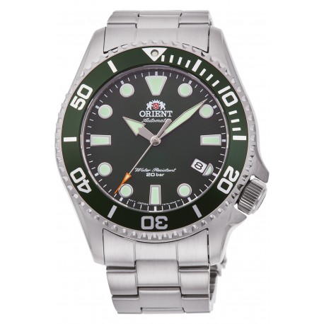 orologio da uomo Orient automatico Triton day diver 200 mt acciaio zaffiro verde