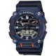 casio g-shock  uomo cronografo digitale nero giallo 200m world time illuminator