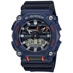 casio g-shock  uomo cronografo digitale blu arancio 200m world time illuminator