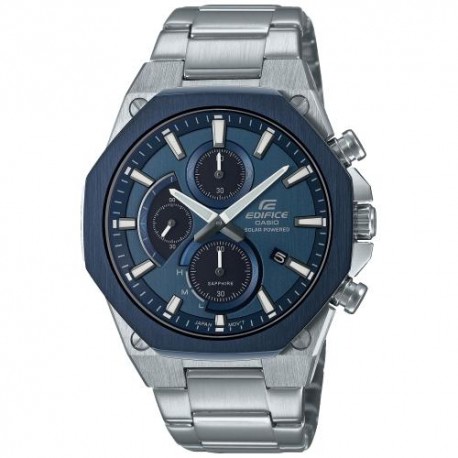 Casio Edifice crono acciaio inox orologio uomo  solare vetro zaffiro garanzia 10 bar