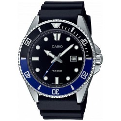 Casio Diver MDV duro analogico uomo collection 200m nero blu cinturino resina