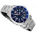 Casio Collection submariner acciaio corona fondo vite blu