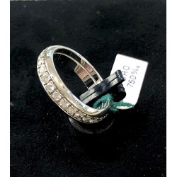 Anello da donna oro bianco 18kt con diamanti brillanti  rotanti eternity fedina