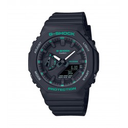 Casio g-shock ga 2100  da uomo nero dettagli verdi resina  limited edition crono