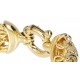 Bracciale donna Etrusca gioielli morbido maglia bizantina placcato oro 18 kt 750