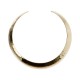 Collana da donna Etrusca gioielli rigida aperta placcata oro giallo 18 kt 750