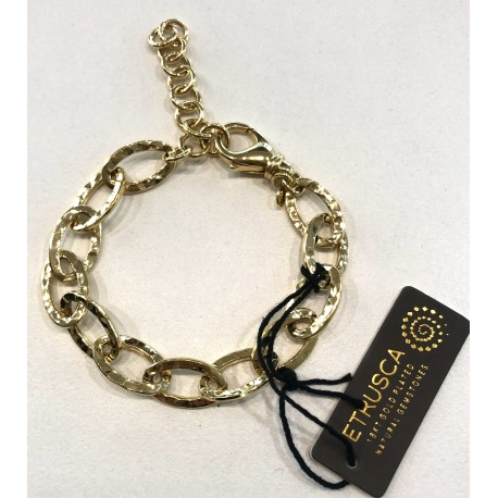 Bracciale da Donna ETRUSCA GIOIELLI a Catena Placcata ORO GIALLO 18 KT cm. 19
